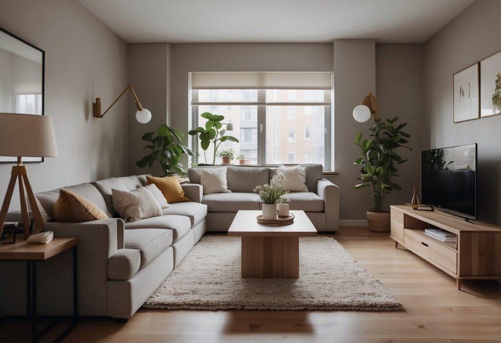 Apartamento pequeno decorado sala
